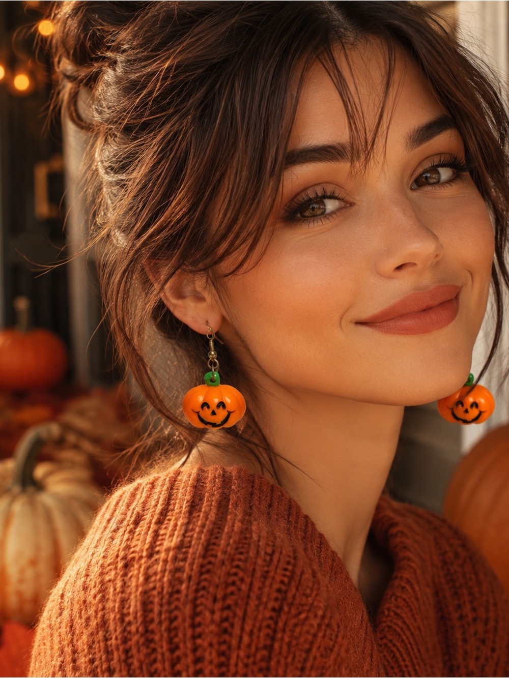 Vintage Russ Fun & Festive Earrings Jack O’Lantern Earrings Russ Berrie